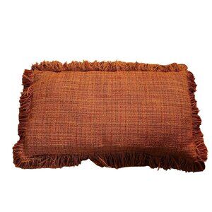 Vintage  Uniqu'uity Nash Handwoven Fringed Rectangular Pillow